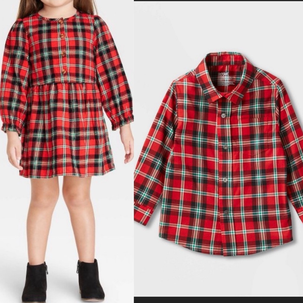 Cat & Jack - Target sibling matching dress and shirt